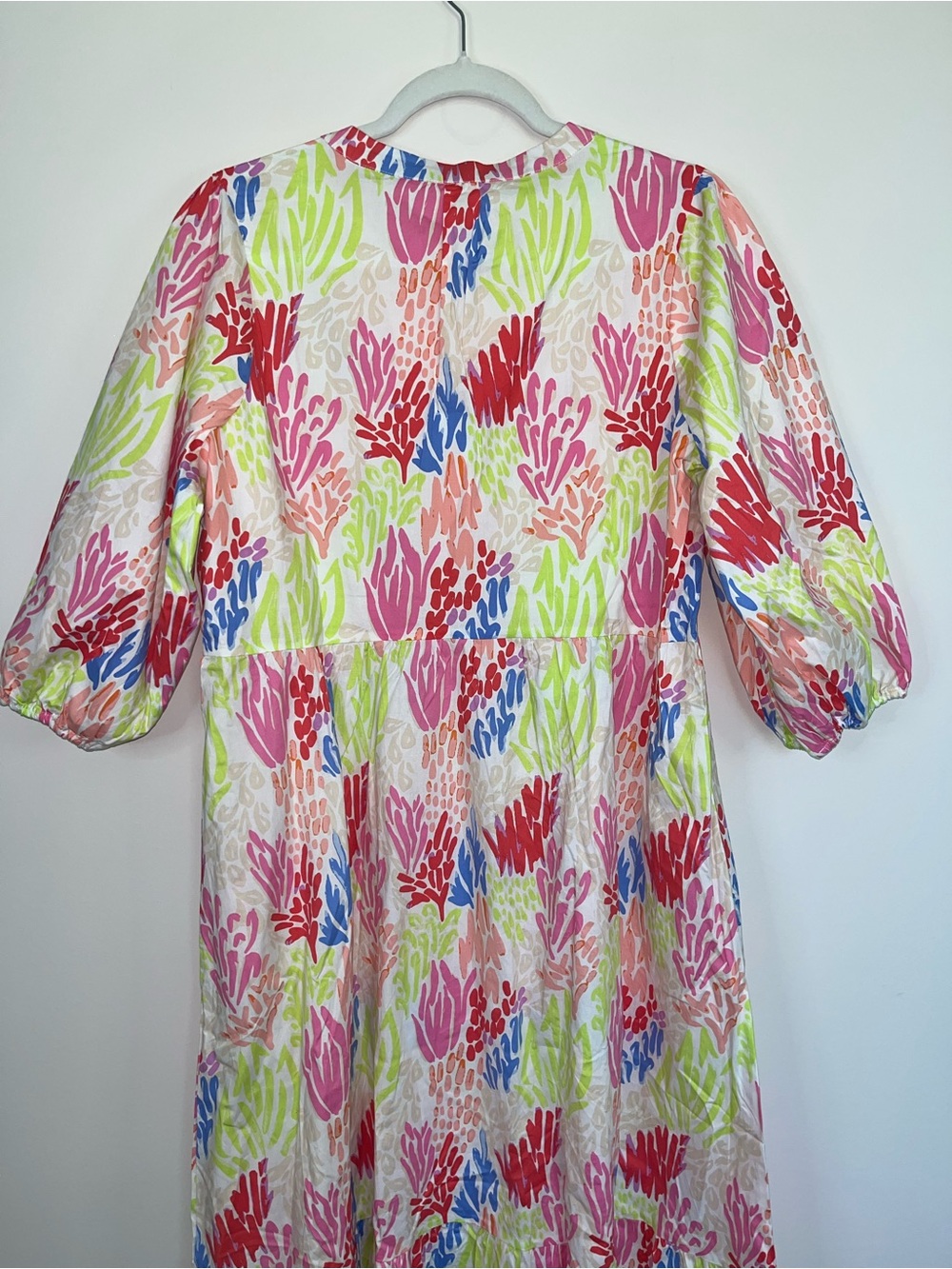 Mary Square Riley Dress Large Coral Cove White Tiered Maxi Dress NWT Cottagecore - Picture 10 of 12